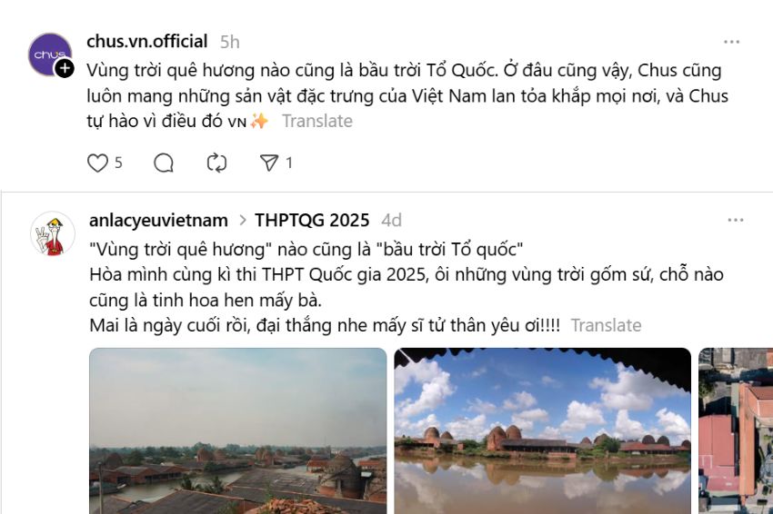 Ảnh 08. Bầu trời tổ quốc với nhiều biến thể trên Threads