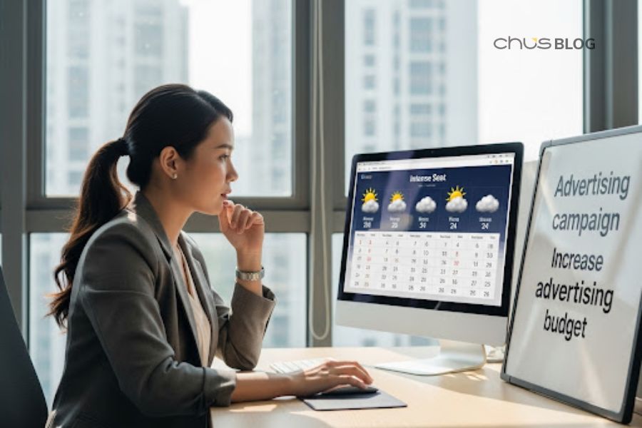 Track weather forecasts to boost advertising at the right time