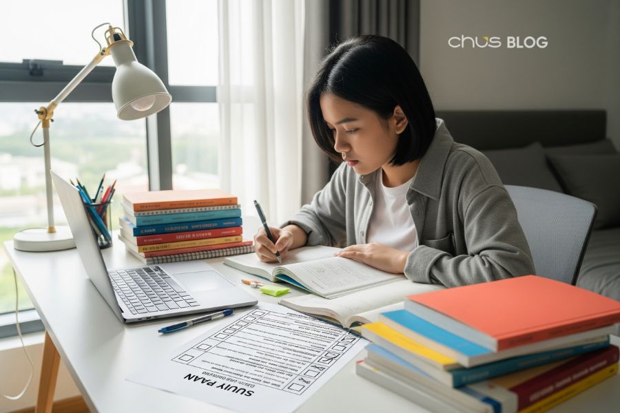 Học sinh tập trung làm đề thi thử trong điều kiện như kỳ thi thật để đánh giá năng lực