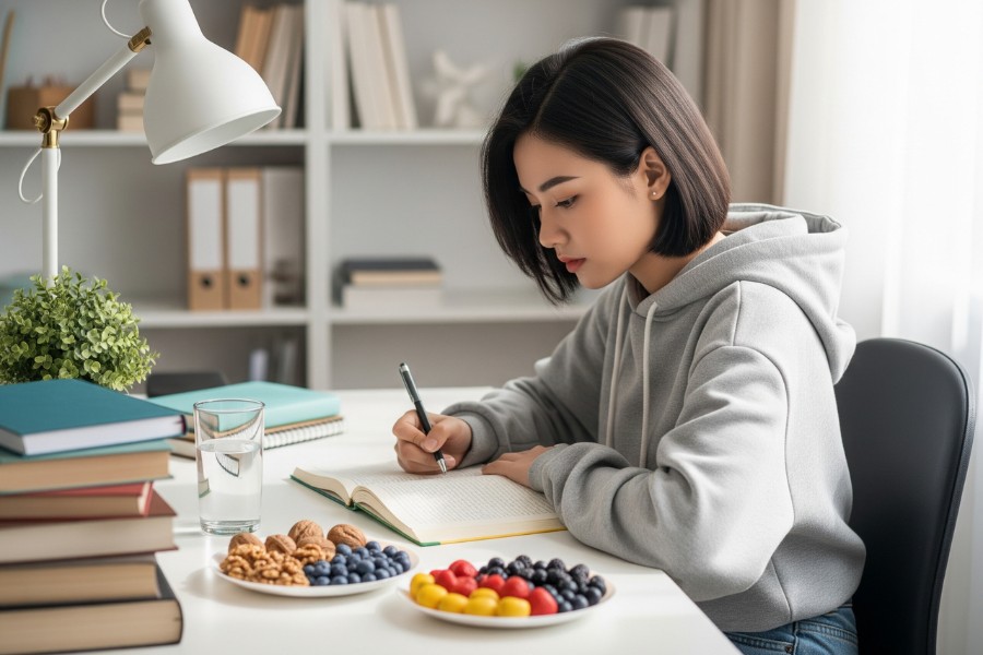 Học sinh cần dinh dưỡng đặc biệt để duy trì sự tập trung suốt mùa thi căng thẳng
