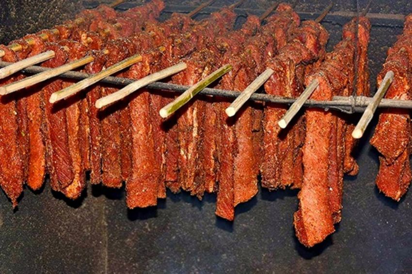 Image 10. Kitchen-smoked buffalo meat - a unique specialty of highland people