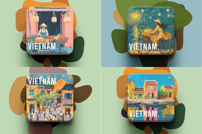 Lót ly nghệ thuật hòa quyện thiết kế Việt với công năng đời thường