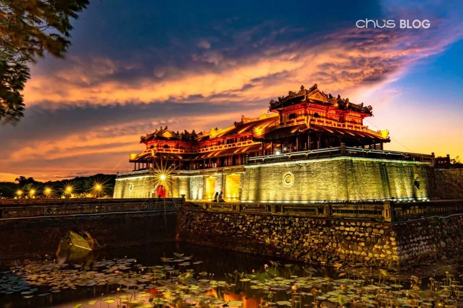 Sunset casts shadows over Hue's Imperial Citadel - a journey back to roots among thousand-year-old cultural heritage.