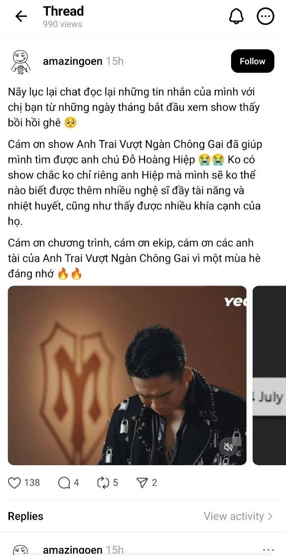 fan anh trai vuot ngan chong gai 1