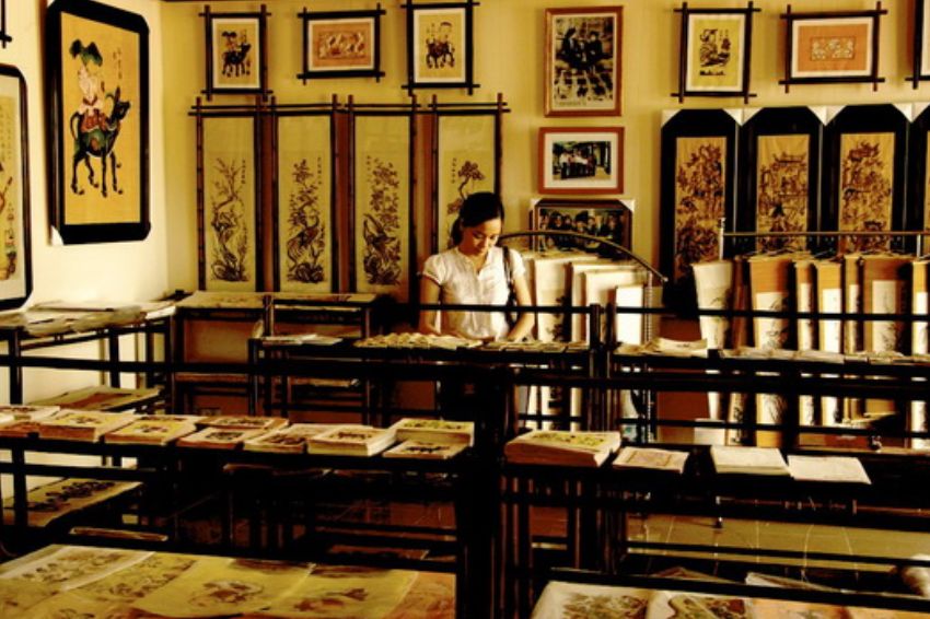 Ảnh 03. Tranh dân gian Đông Hồ được người Úc yêu thích vì độ tinh xảo (Ảnh: Bảo tàng lịch sử Quốc gia)