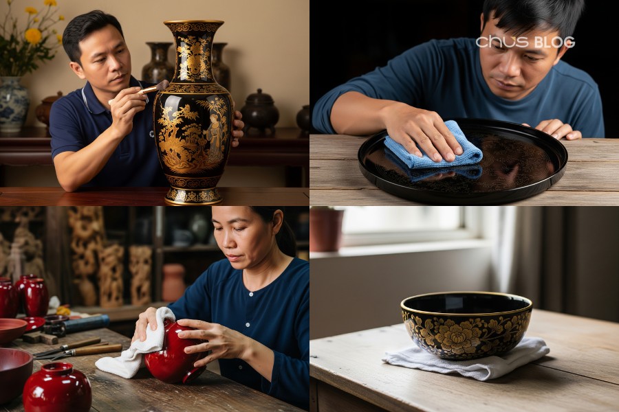 Proper care helps lacquerware stay beautiful through the years