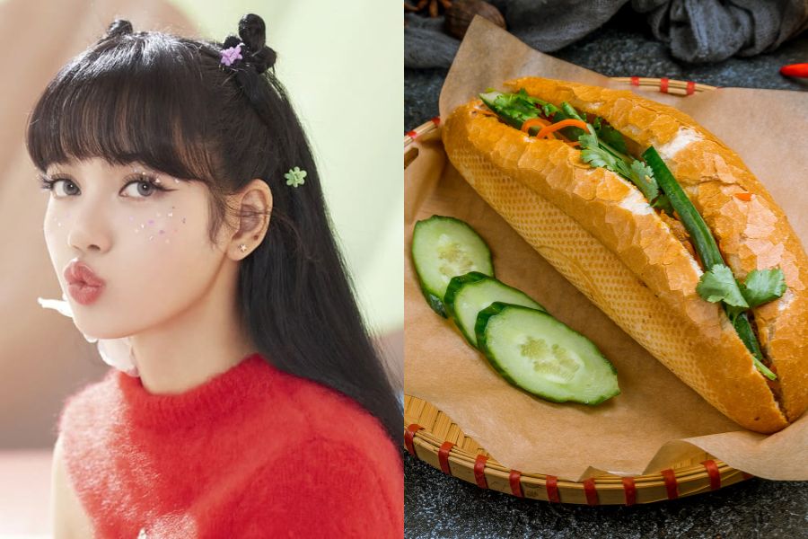 Lisa thưởng thức bánh mì Sài Gòn trong chuyến du lịch bí mật