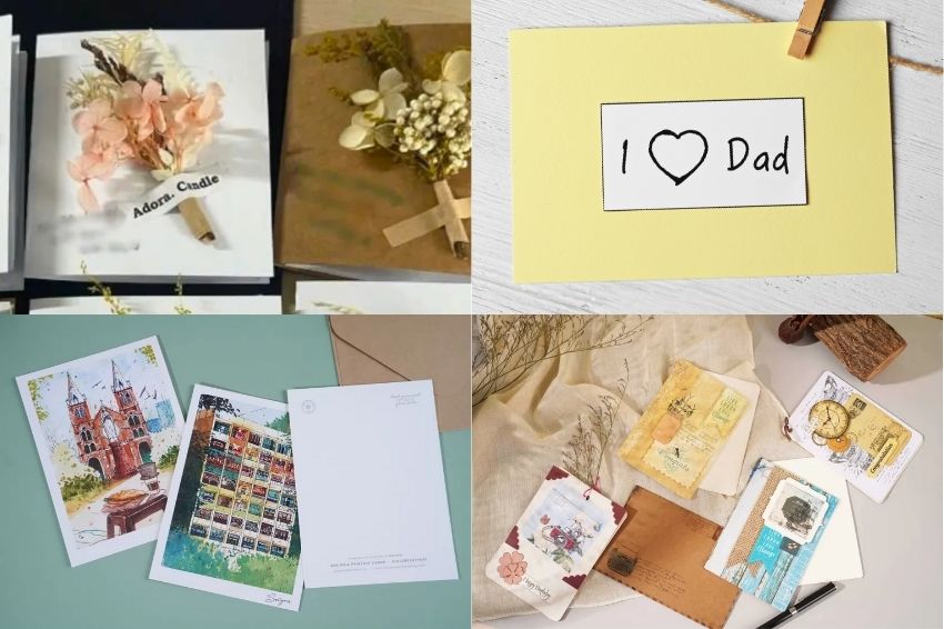 Collection of father cards with various different styles