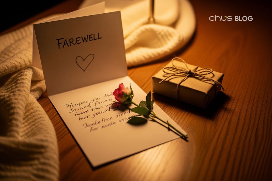 Perfect combination - farewell cards and gifts create memorable moments
