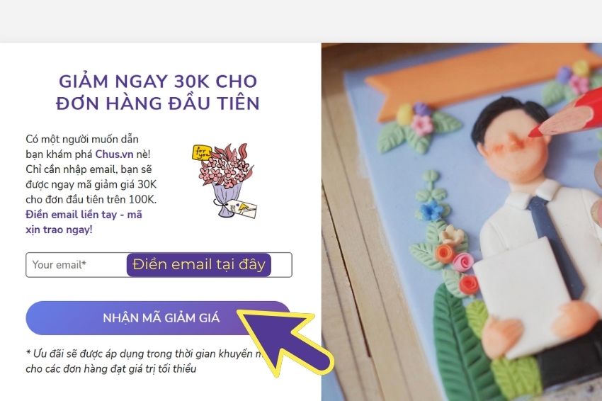 Ảnh 05. Người nhận mở link truy cập, điền thông tin