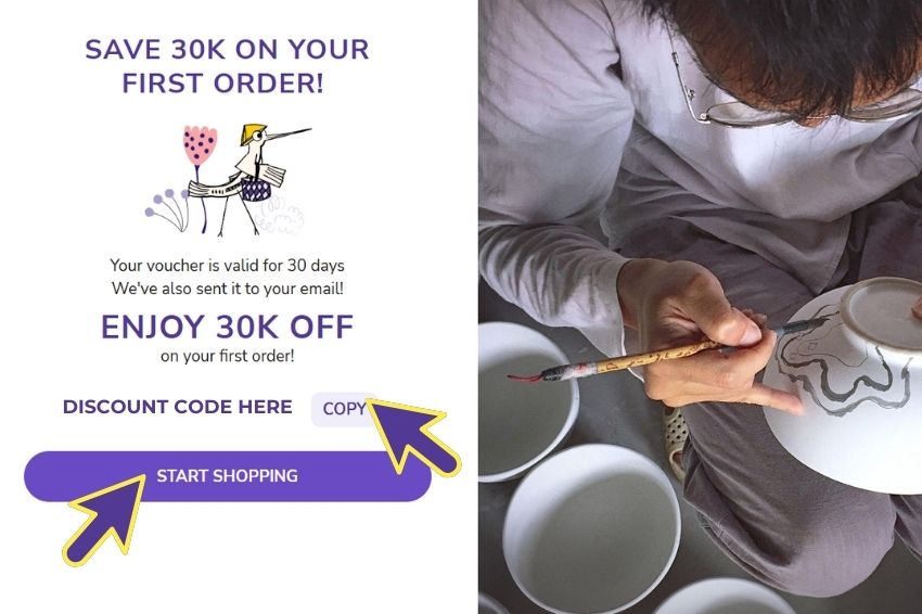 Image 07. Discount code appears