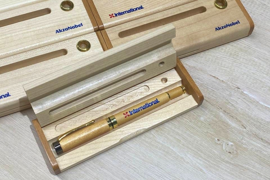 Custom Wooden Pen Set for AkzoNobel Vietnam
