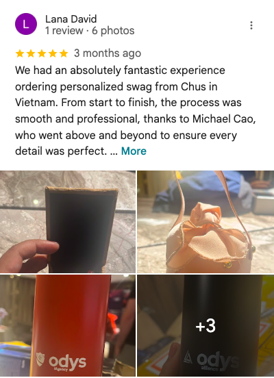 reviews từ khách hàng mua quà tặng doanh nghiệp
