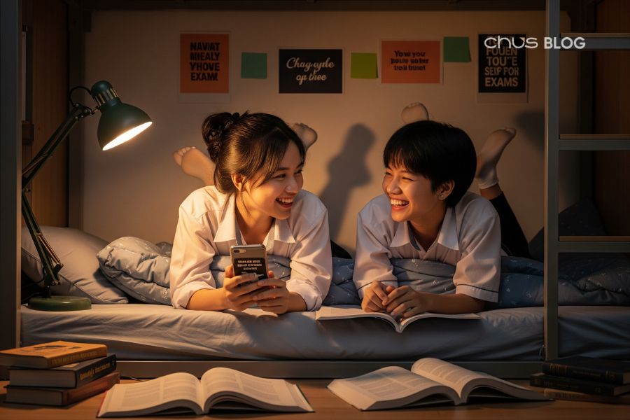 Khi bạn bè cùng nhau vượt qua mùa thi với những lời chúc chân thành