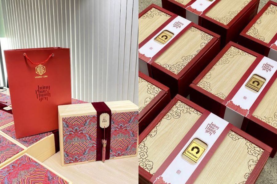 Ảnh 04. Những set quà chỉn chu, kèm logo doanh nghiệp được CHUS chuẩn bị chỉn chu