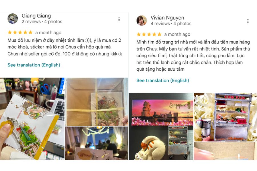 Khách review về chăm sóc khách hàng