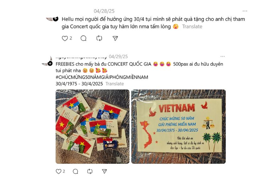 "National Concert" freebies beginning to develop (Screenshot)