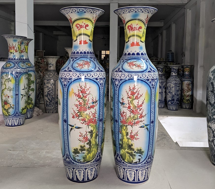 lọ lục bình gốm sứ, bình gốm sứ, ceramic vase, gốm phong thủy, feng shui vase