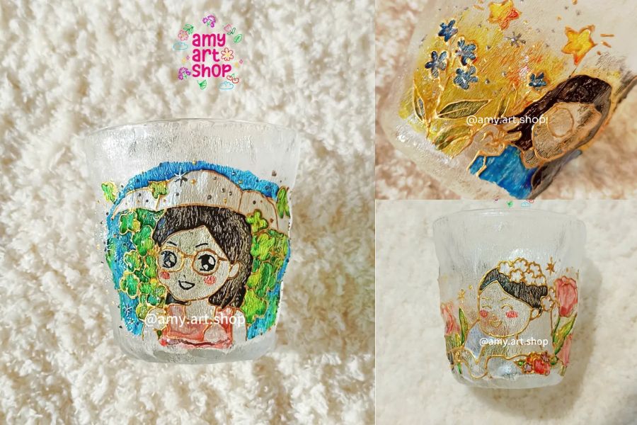 Image 06: Custom portrait glass mugs that best friends will absolutely love