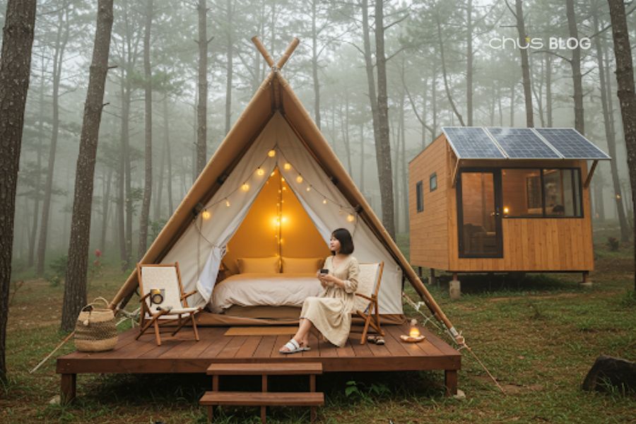 Wild nature meets modern comfort creating a colorful travel experience for the digital generation