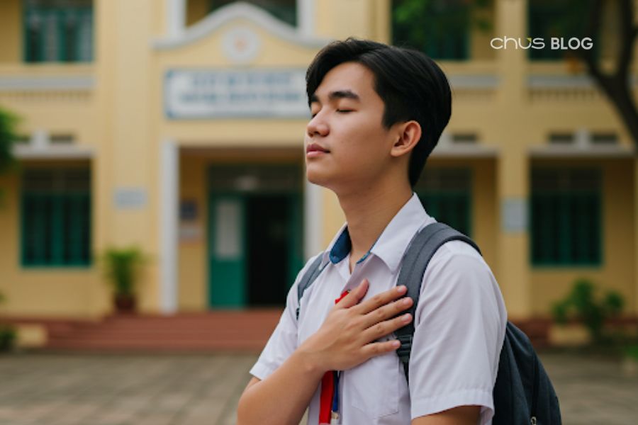 Kỹ thuật thở chuẩn y khoa - "công cụ khẩn cấp" xóa tan lo âu chỉ trong vài phút trước giờ thi.