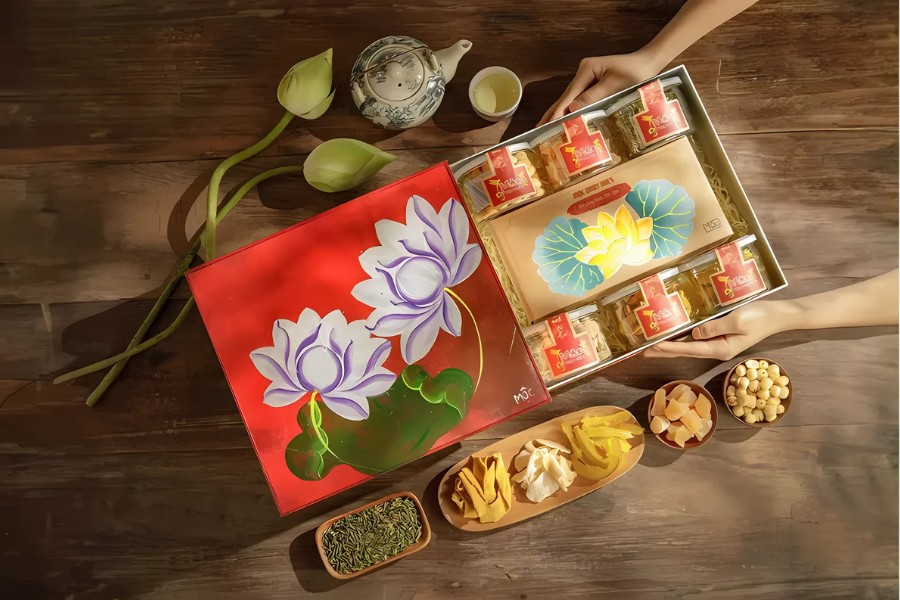 Những chiếc hộp quà xinh xắn với thiết kế độc đáo, đơn giản nhưng không kém phần ấn tượng
