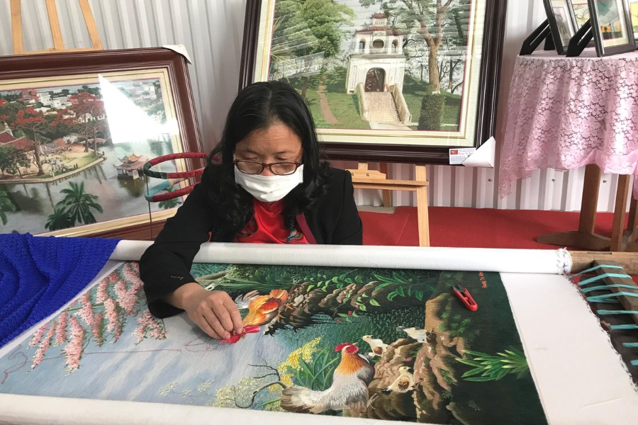 Each embroidery stitch tells love stories, weaving hope into the sky