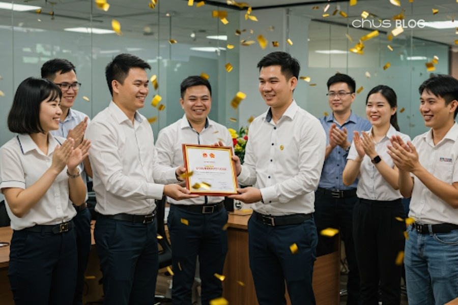 Lời chúc nhân viên ghi nhận thành tích xuất sắc