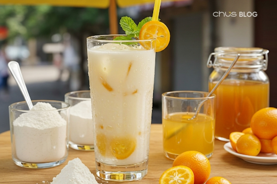 Kudzu with kumquat - a traditional drink that helps cool the body and improve blood circulation.