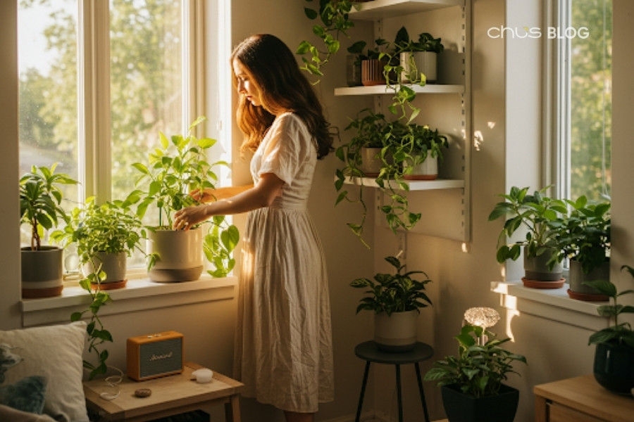 Indoor plants - natural air conditioning that makes living spaces cooler and fresher