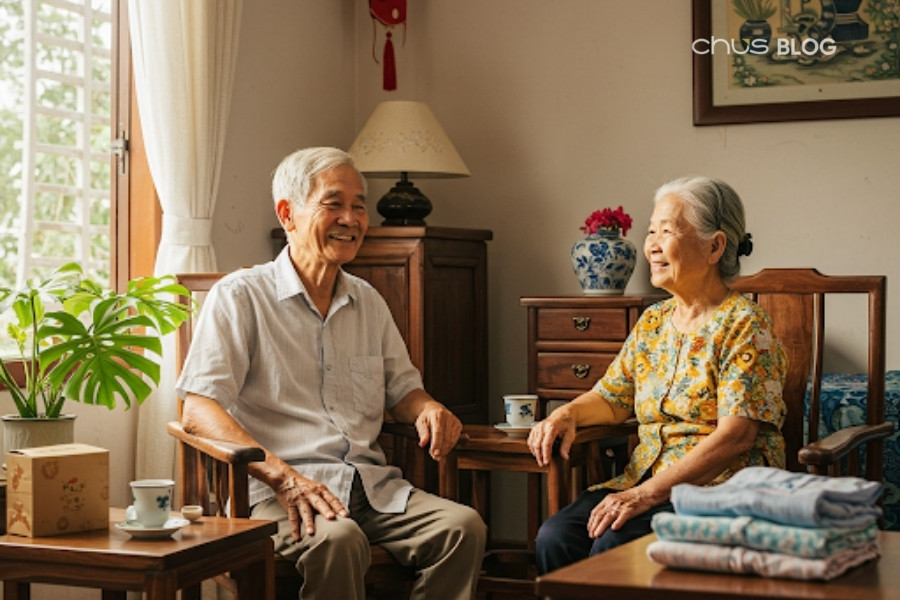 Nắng nóng thế này, ông bà/ba mẹ mình ở nhà có ngủ được không? Có ăn ngon không? Có thấy dễ chịu không?