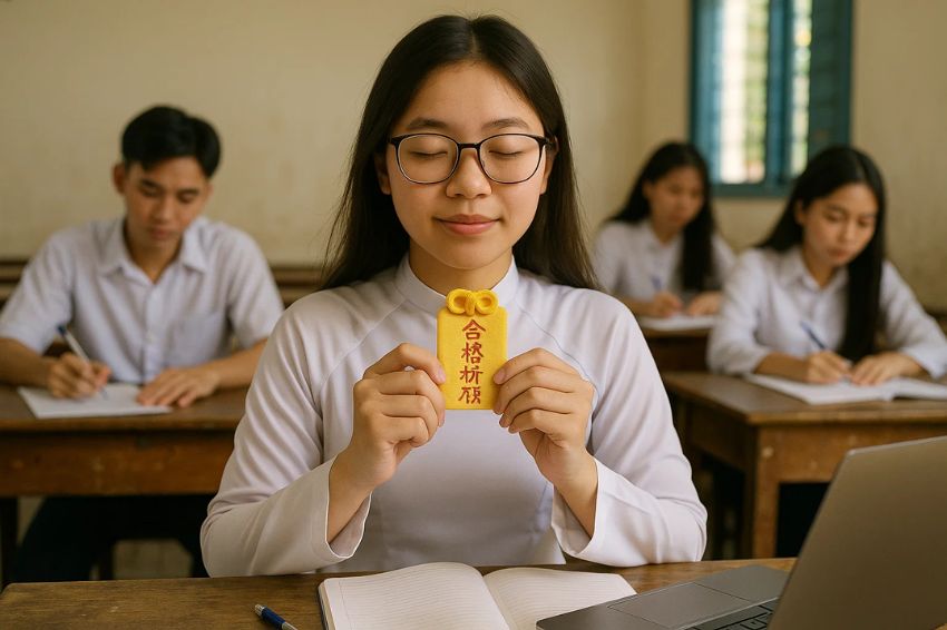 Ảnh 01. Vật may mắn khi đi thi mang đến sức mạnh niềm tin mạnh mẽ