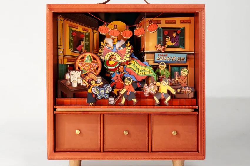 Image 04. Miniature Mid-Autumn space with every detail recreating traditional full moon scenery for Mid-Autumn corporate gifts