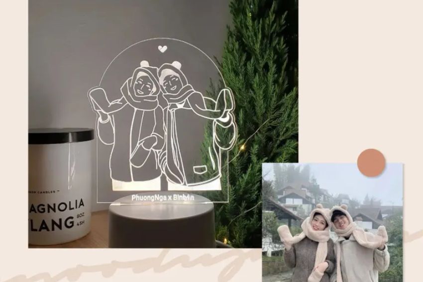A perfectly-sized decorative light, like you're accompanying him