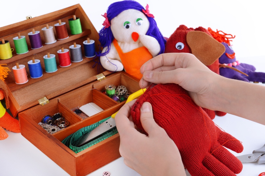 Sharp objects like knives and scissors should be avoided to ensure the baby's safety