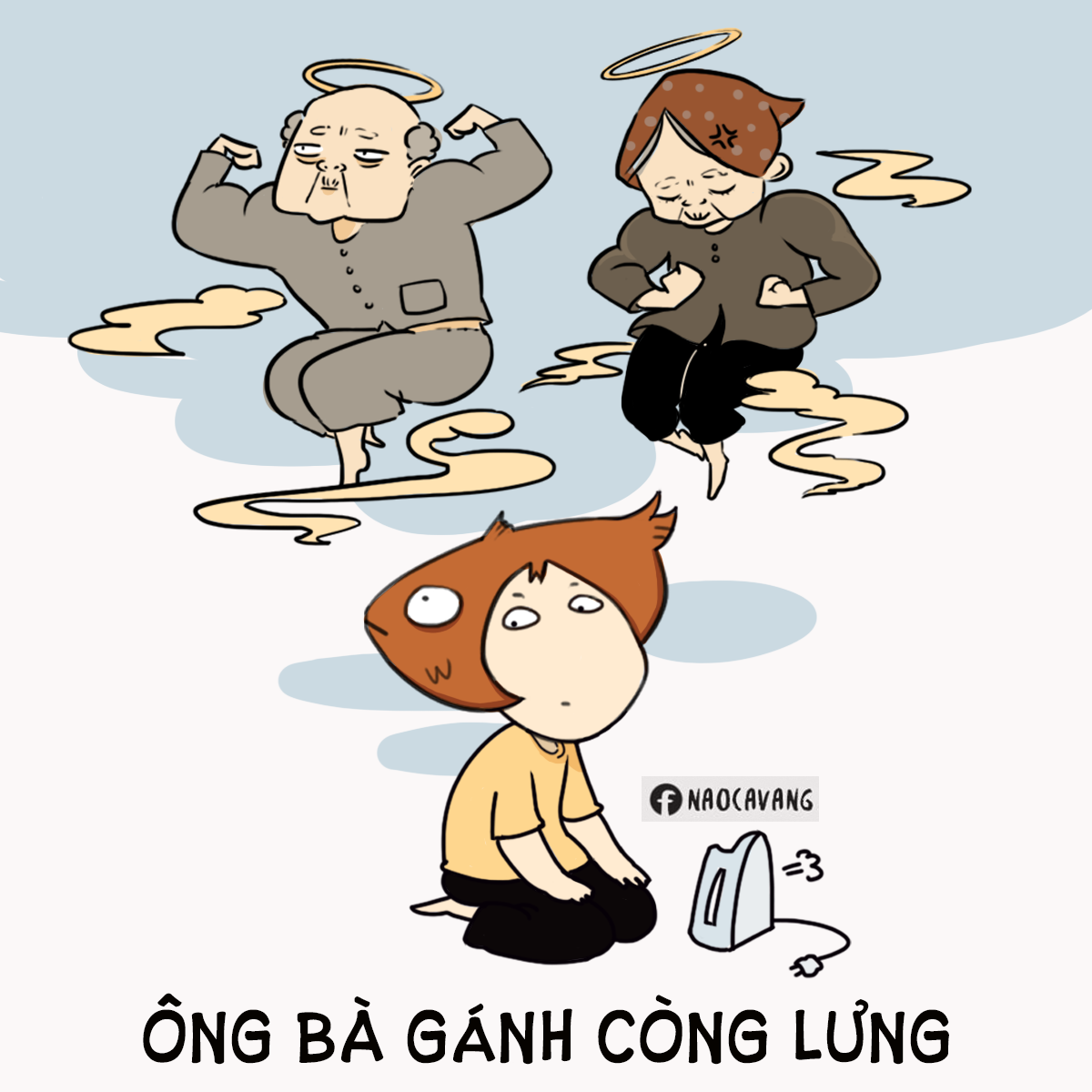 ong ba ganh cong lung