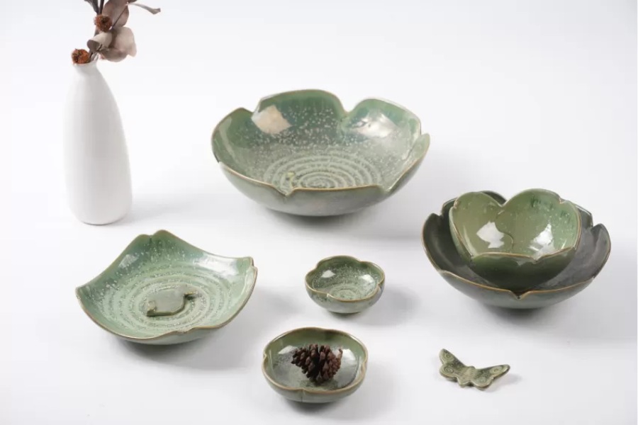 Vietnamese ceramics with pure white glaze and beautiful handcrafted patterns
