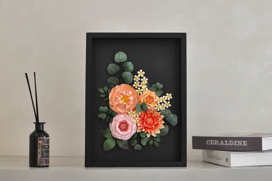 The artistic beauty of paper flower paintings with intricate details