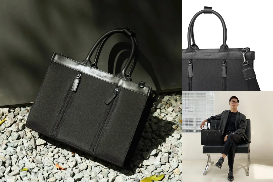 Túi canvas phối da thanh lịch - phụ kiện "must-have" cho chàng công sở