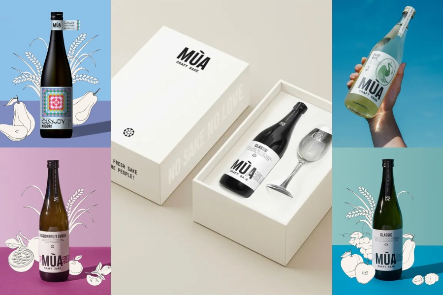Set quà "Enjoy Your Time" với chai sake cao cấp và ly thủy tinh tinh tế trong bao bì sang trọng