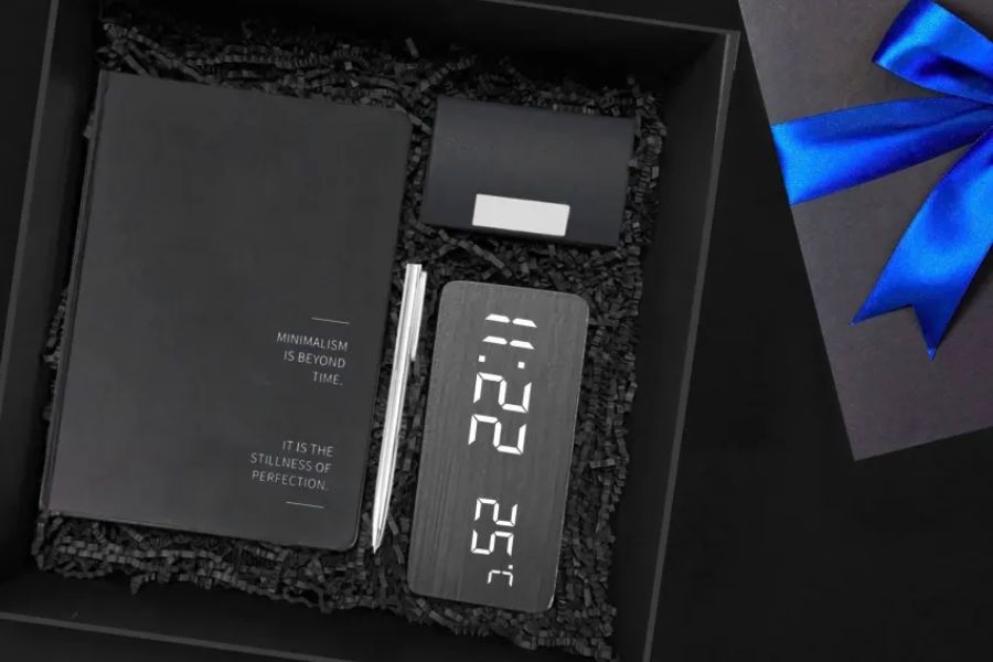 Image 1: Premium birthday gift box for male boss with elegant design, showing attention to every detail