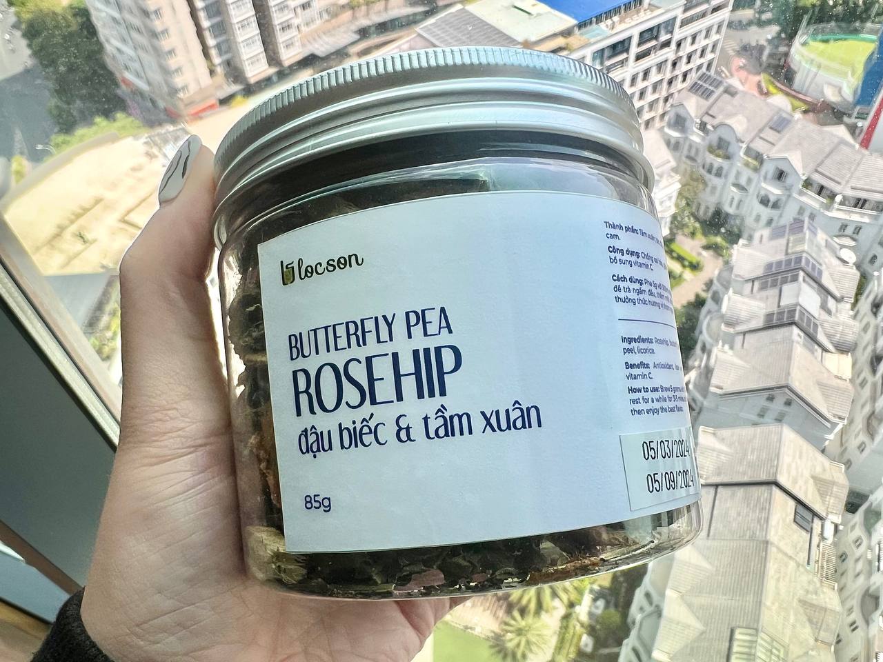  Trà thảo mộc, herbal tea, trà hoa đậu biếc, butterfly pea tea, Lộc Sơn Trà