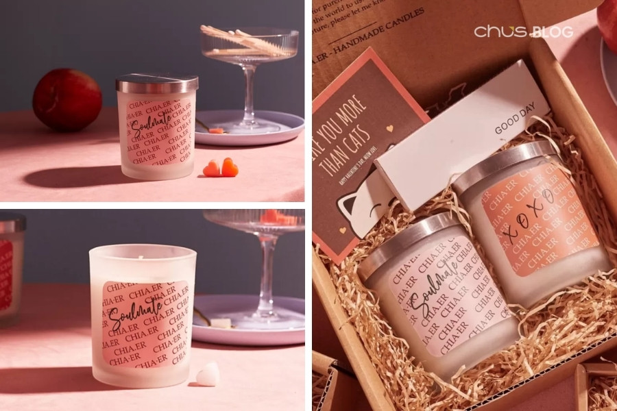 Soy wax candle duo with 4 fragrances - A gift of emotions and memories filled to the brim