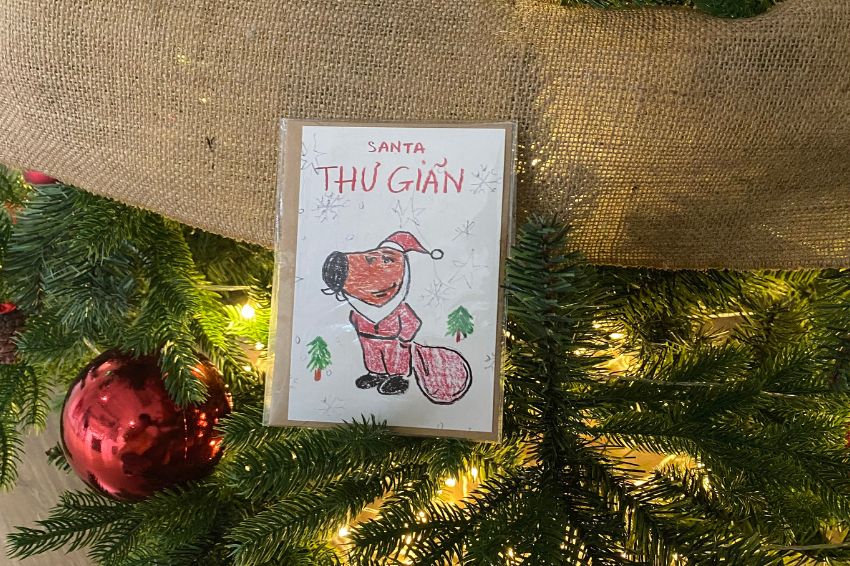 Ảnh 06. Thiệp Giáng sinh độc lạ “Santa thư giãn