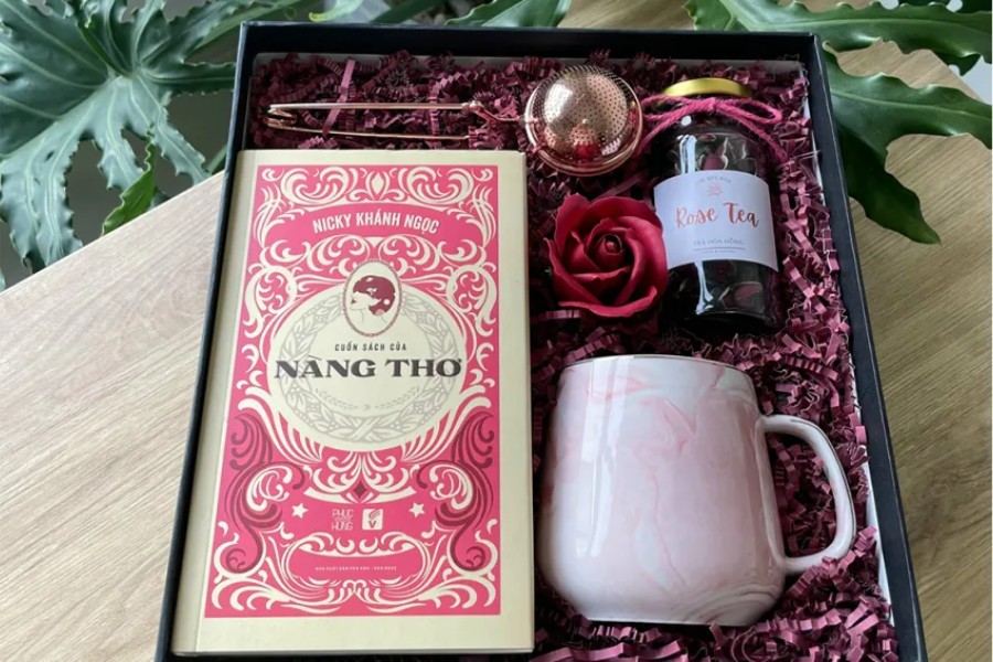 Afternoon tea with sweet fragrance in gentle golden sunlight