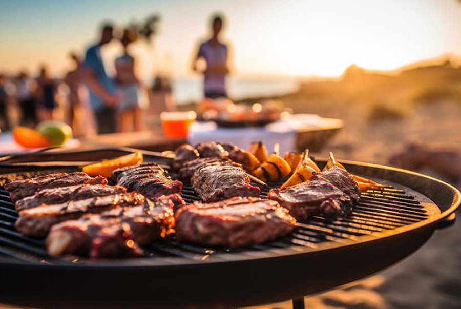 BBQ is a perfect choice when hosting birthdays with travel