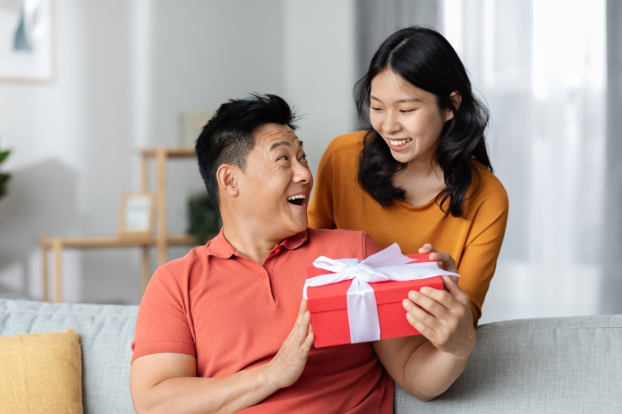 Loving couple sharing sweet words in a romantic setting
