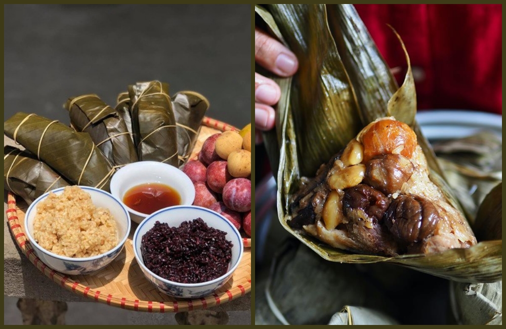 While the Vietnamese celebrate Tết Đoan Ngọ with cơm rượu (fermented glutinous rice) and bánh tro chấm mật (ash cakes with honey), bánh bá trạng (bazhang) stands out as a unique cultural culinary tradition of the Chinese community in Vietnam.