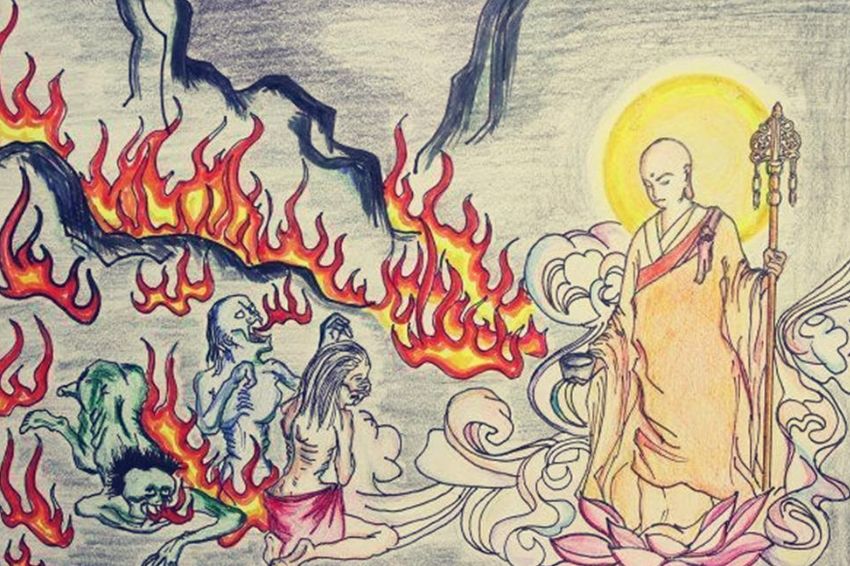 Image 03. Vietnamese Ghost Month origins from the story of Maudgalyayana rescuing his mother