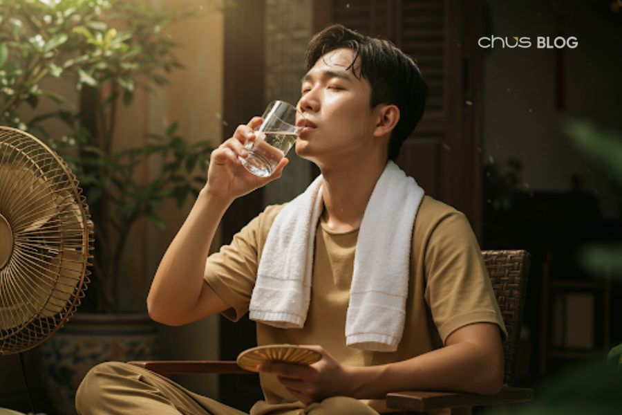 Bổ sung đủ nước và các loại trà thảo mộc mát là biện pháp đơn giản nhưng hiệu quả để duy trì cảm xúc ổn định.